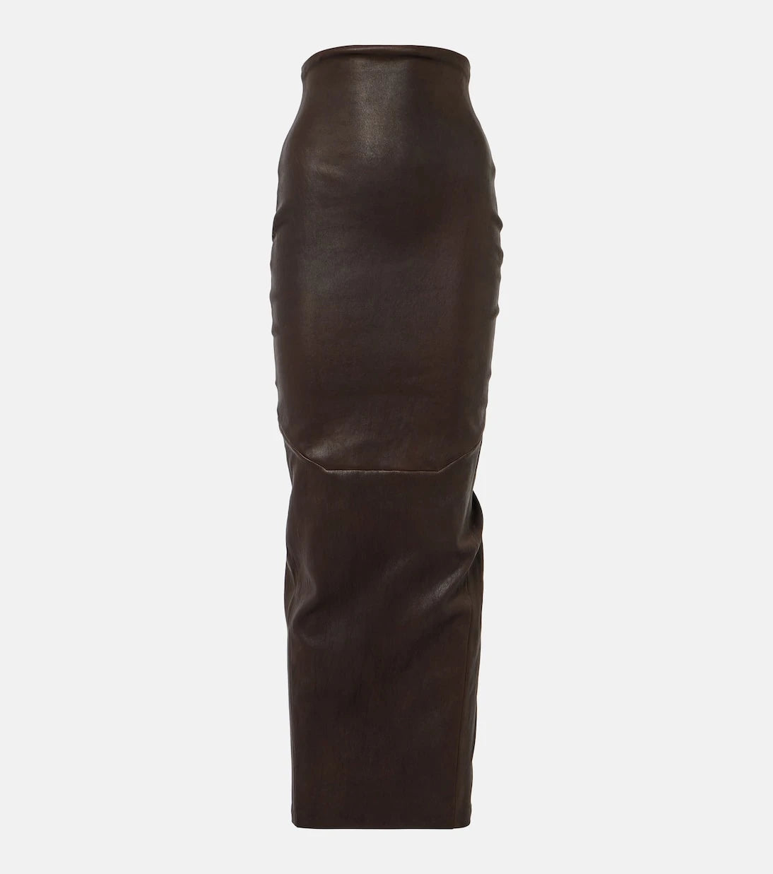 Rick Owens - Dirt Pillar leather and cotton maxi skirt