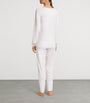 Hanro Ivory Cotton Lace-Trim Pyjama Set