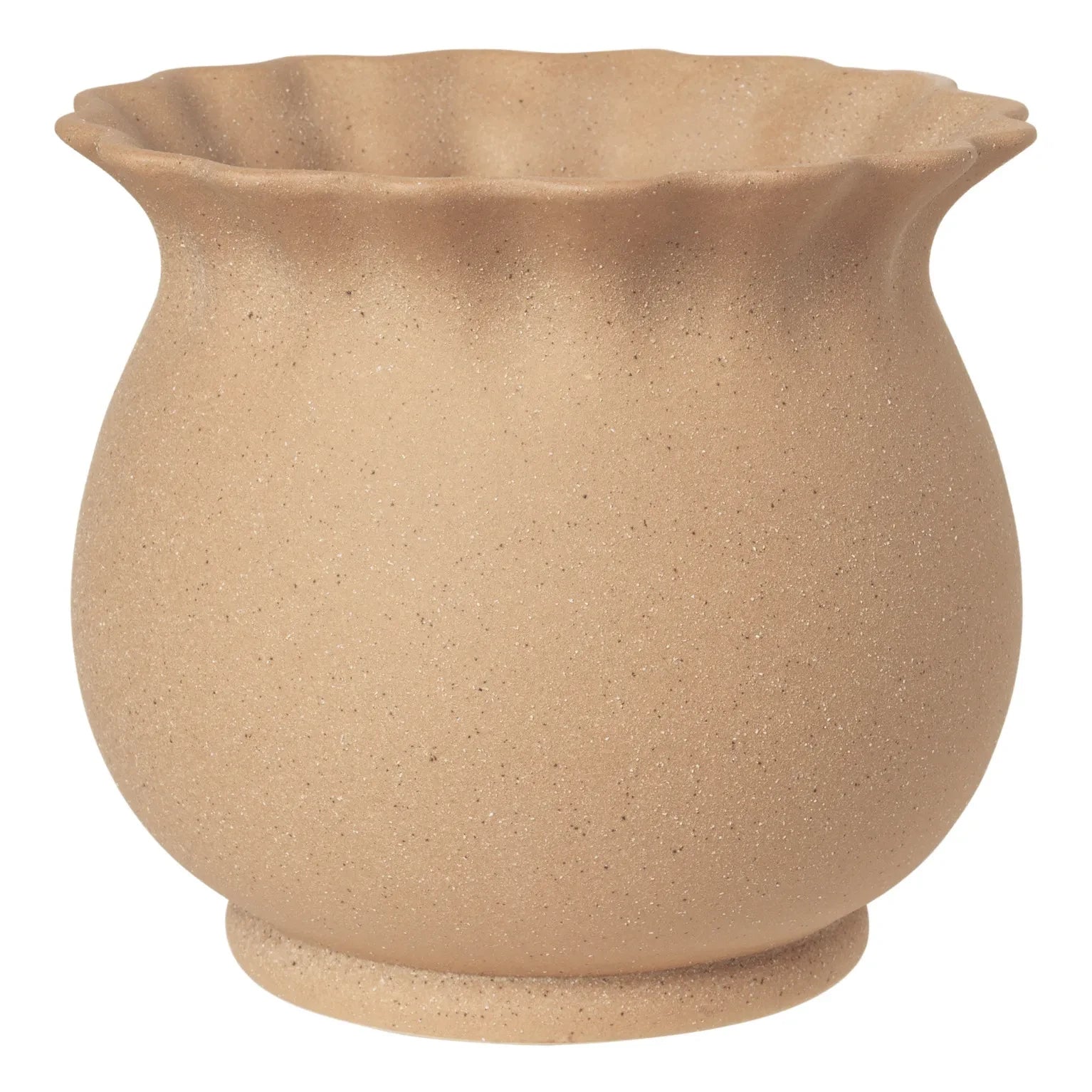 Broste Copenhagen - Alexa Ceramic Planter Pot | Sand