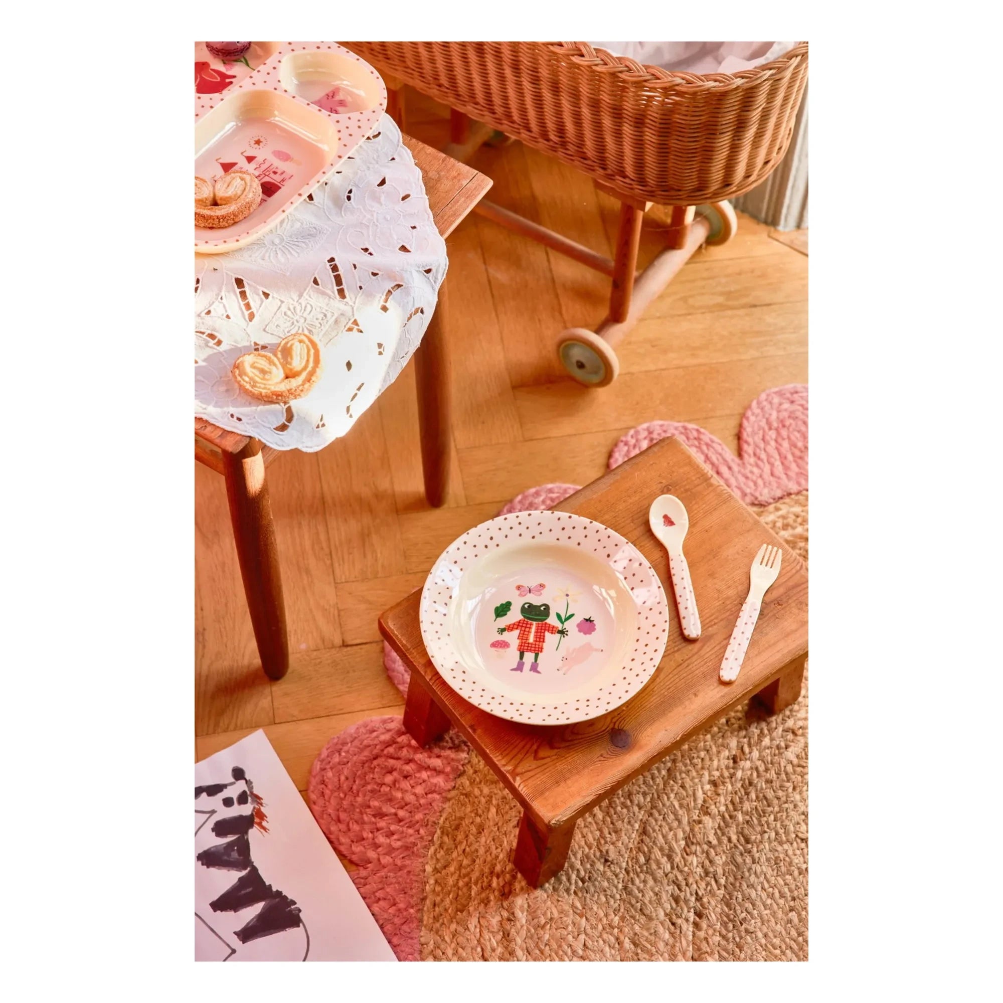 Rice - Fairy Tale melamine soup plate | Pink