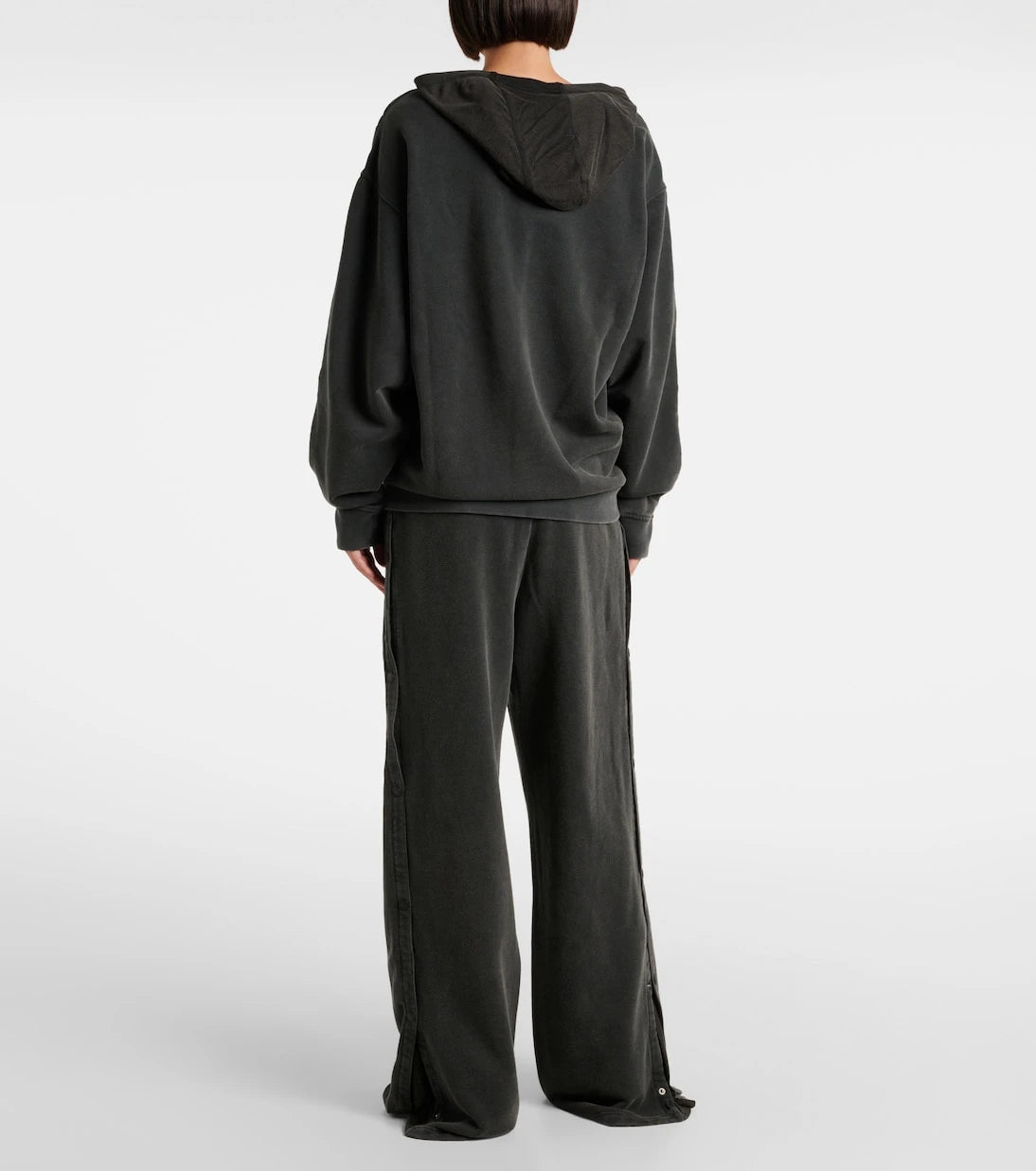Y/Project - Snap oversized cotton jersey hoodie