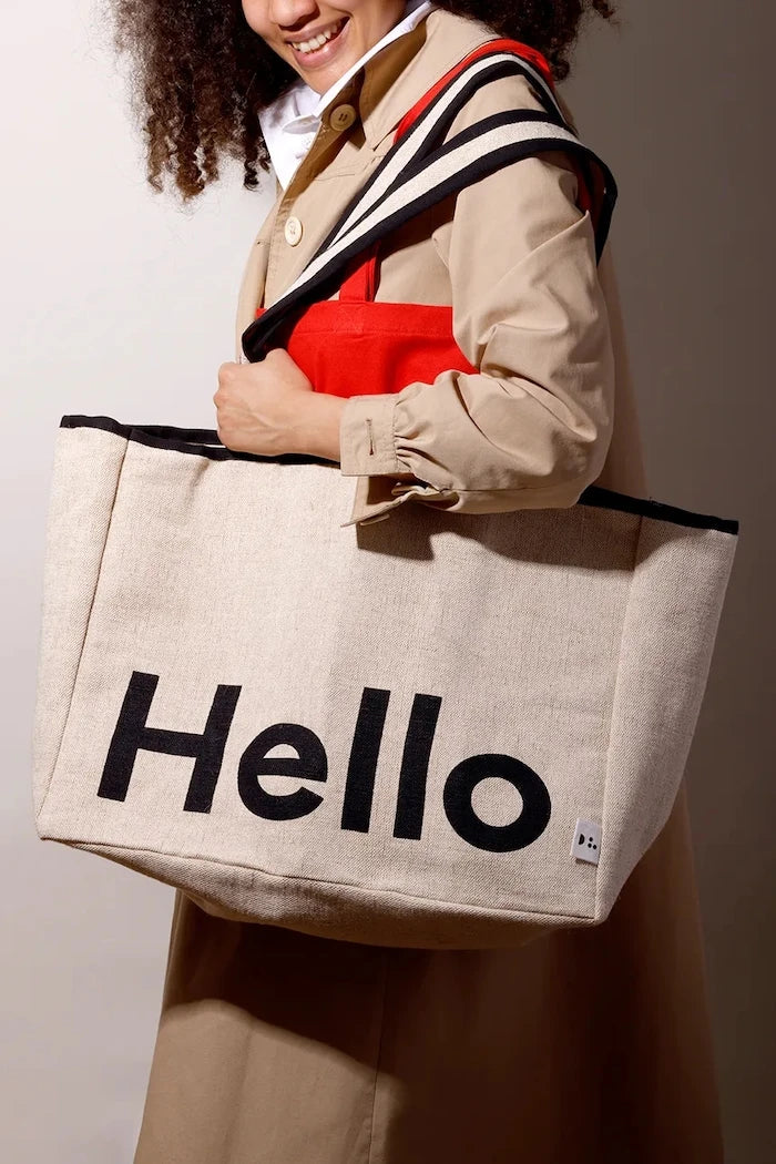 Design Letters Hello Pamuk Çanta