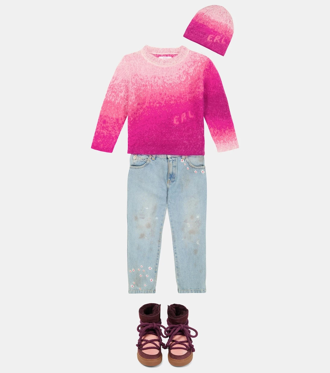 ERL Kids - Gradient mohair-blend sweater
