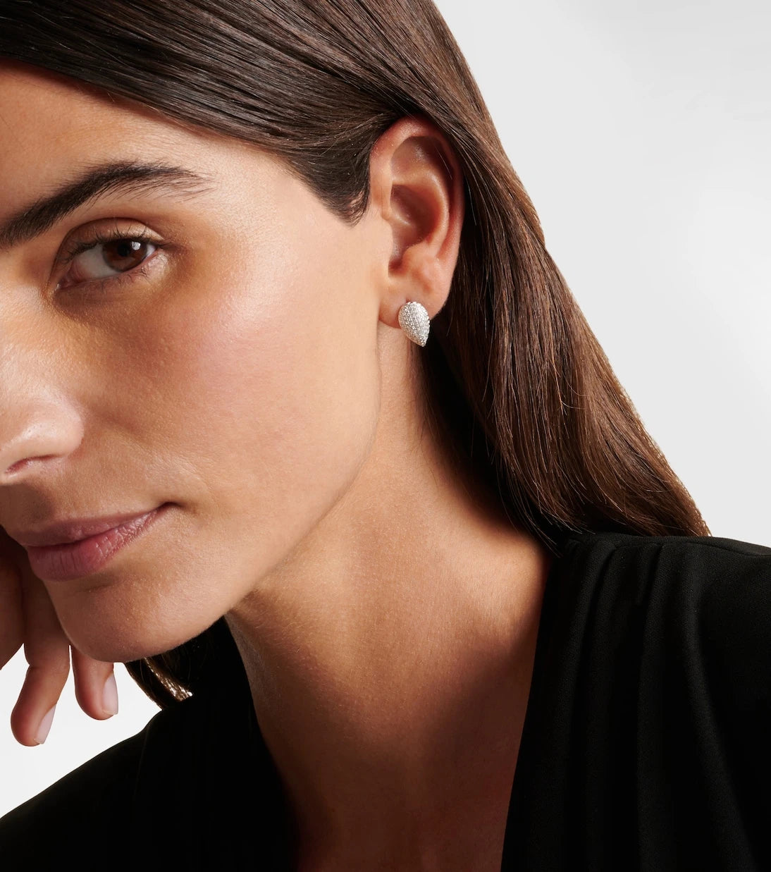 Suzanne Kalan - 18kt white gold earrings with diamonds