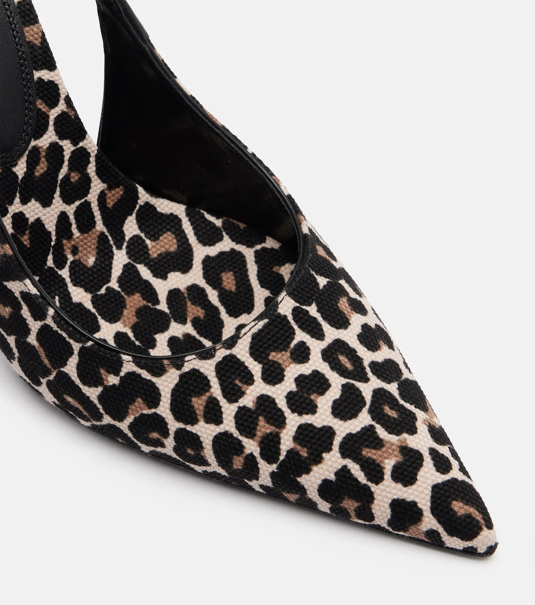 Paris Texas - Lidia leopard-print canvas slingback pumps