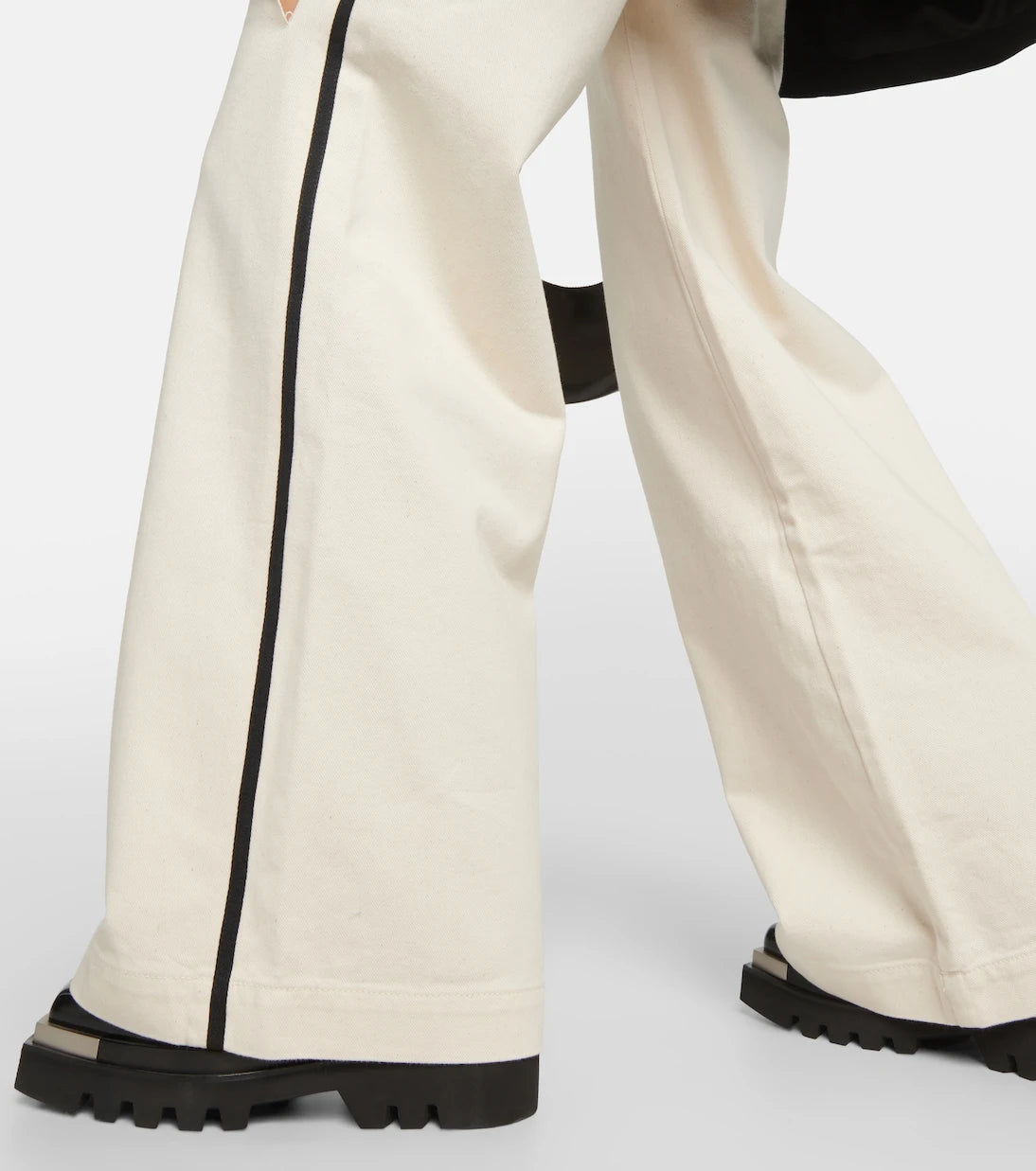 Peter Do - Distressed high-rise wide-leg jeans