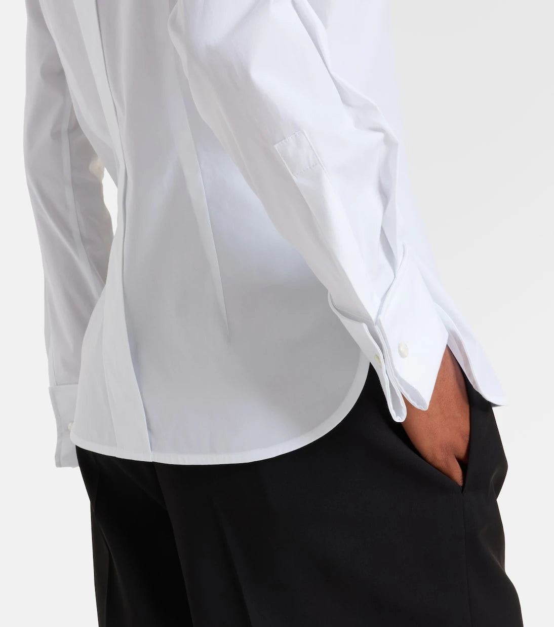 Max Mara - Cotton-blend poplin shirt