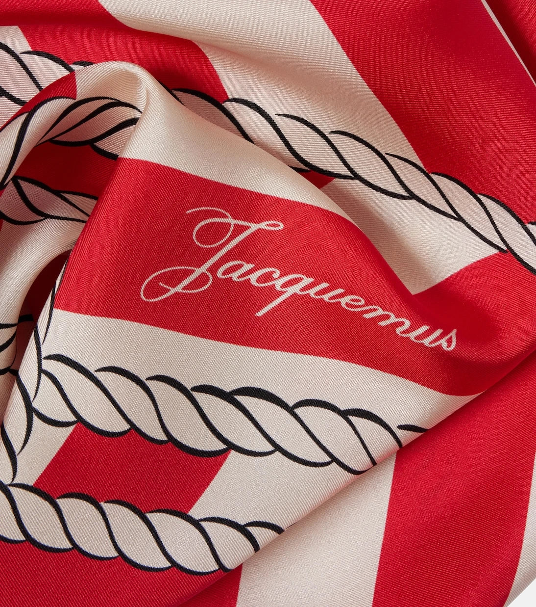 Jacquemus - Bateau Corde printed silk scarf