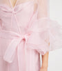 Rosamosario Pink Silk Ruffle Long Robe