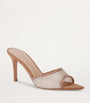 Gianvito Rossi Beige Suede Embellished Rania Mules 85