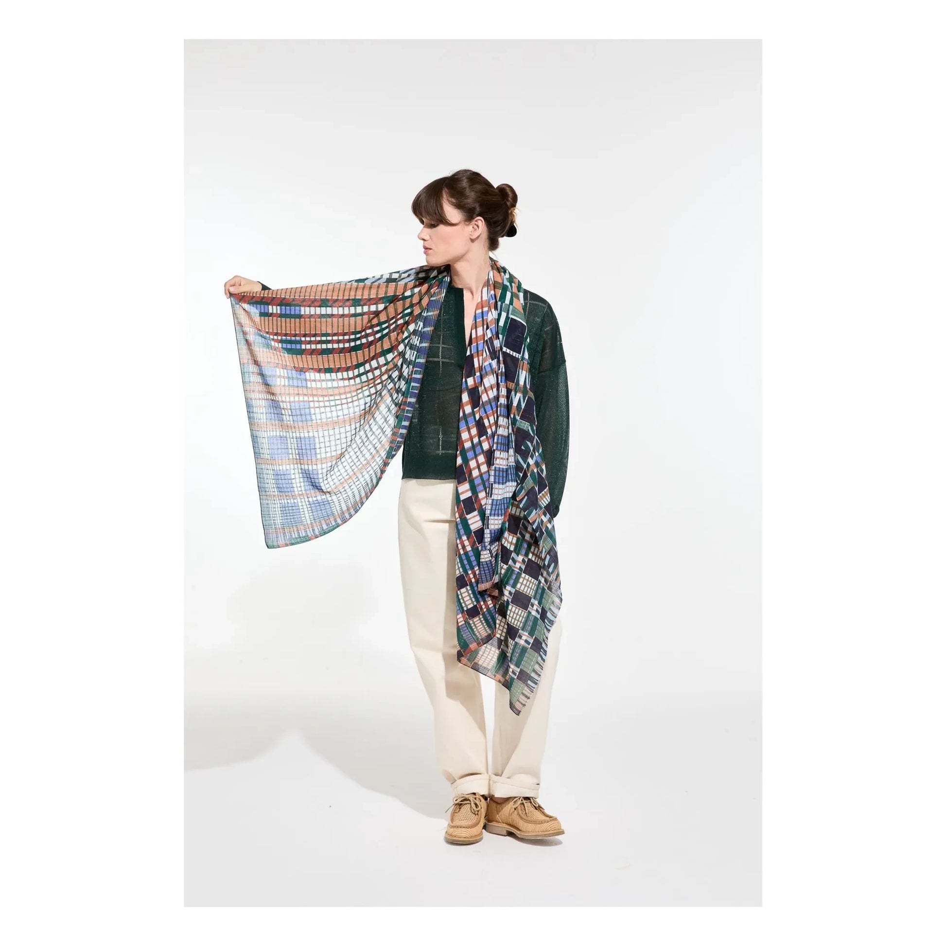 Mapoésie - Utopie Cotton Scarf | Blue