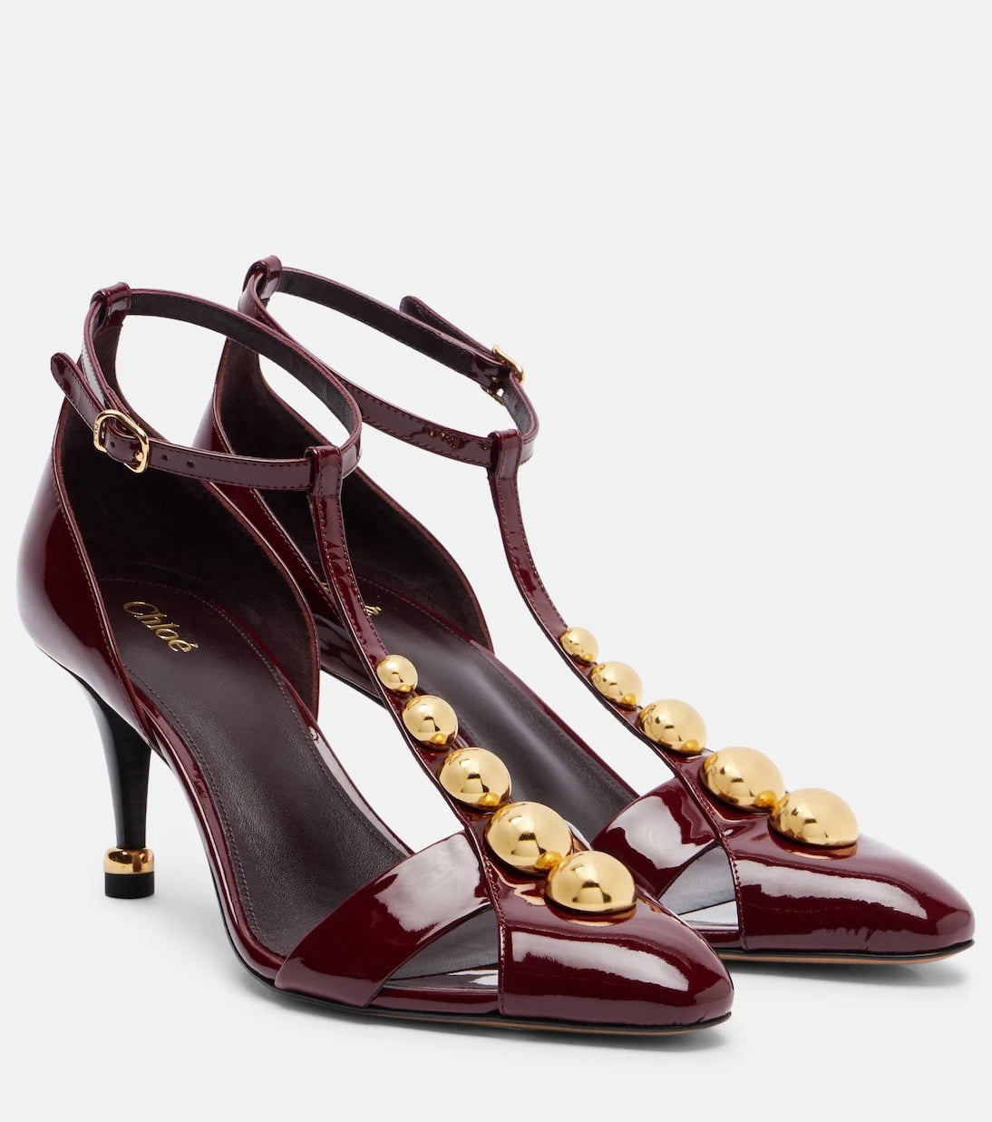 Chloé - Cleia 70 zımbalı rugan stiletto ayakkabılar