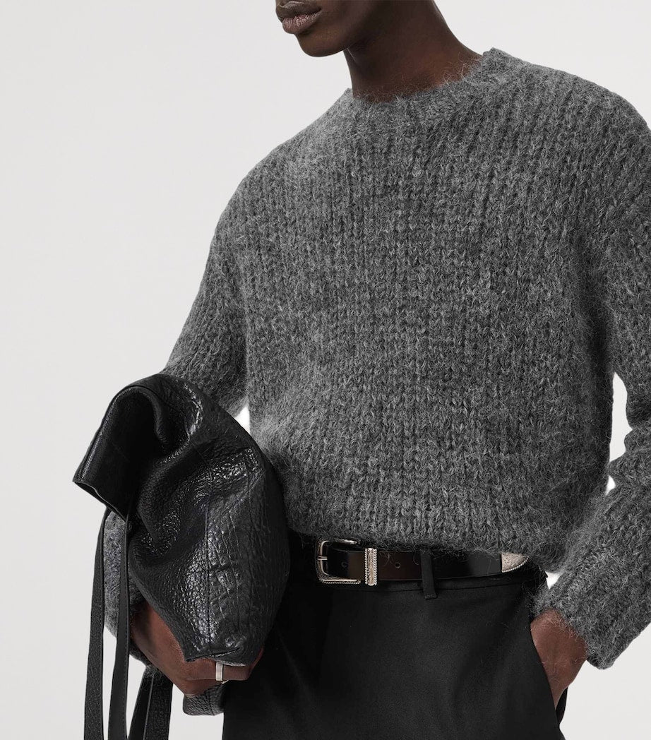 AllSaints Grey Oversized Myles Sweater