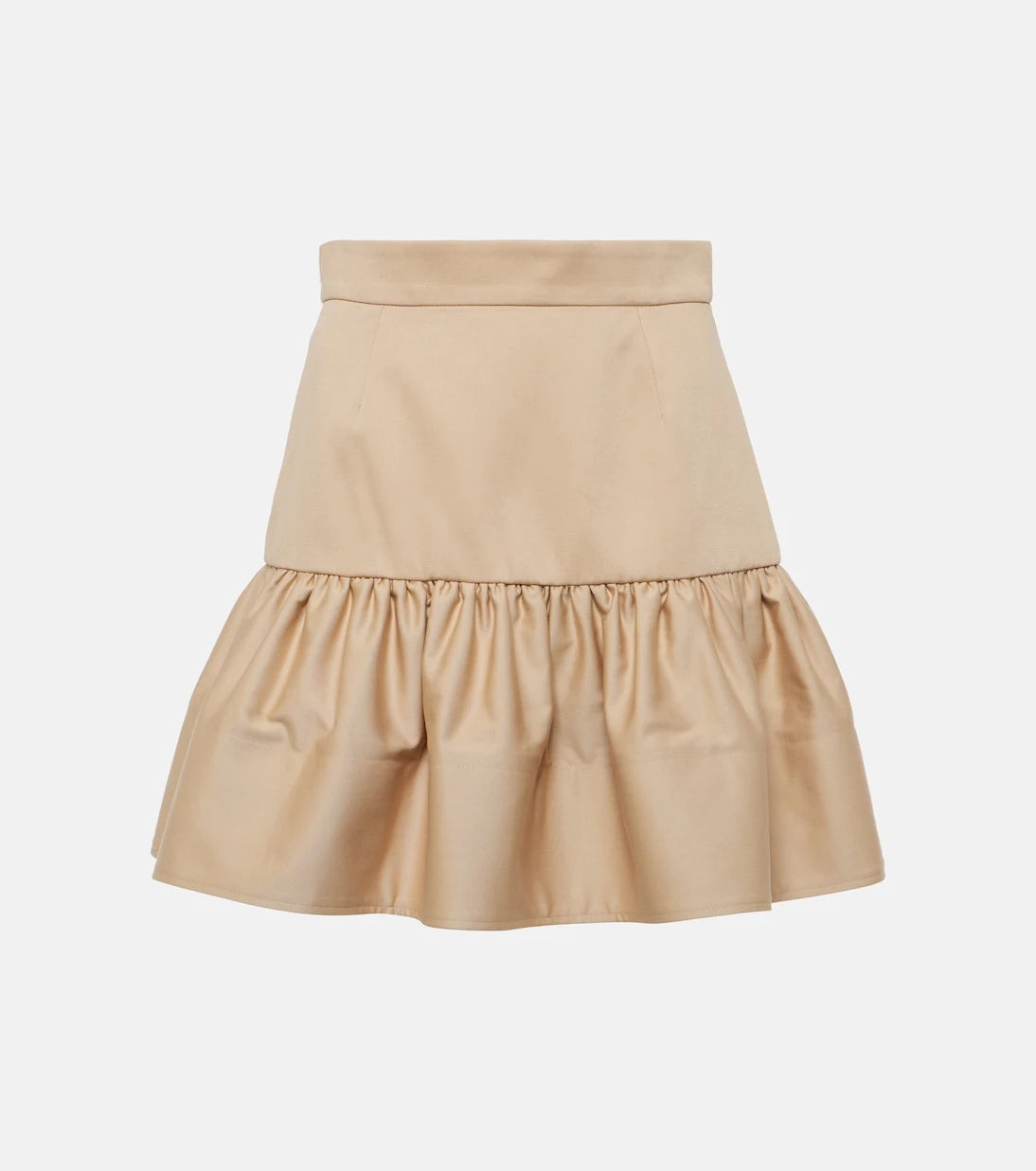Patou - Ruffled cotton gabardine miniskirt