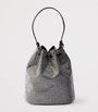 Prada Metallic Mini Crystal-Embellished Bucket Bag