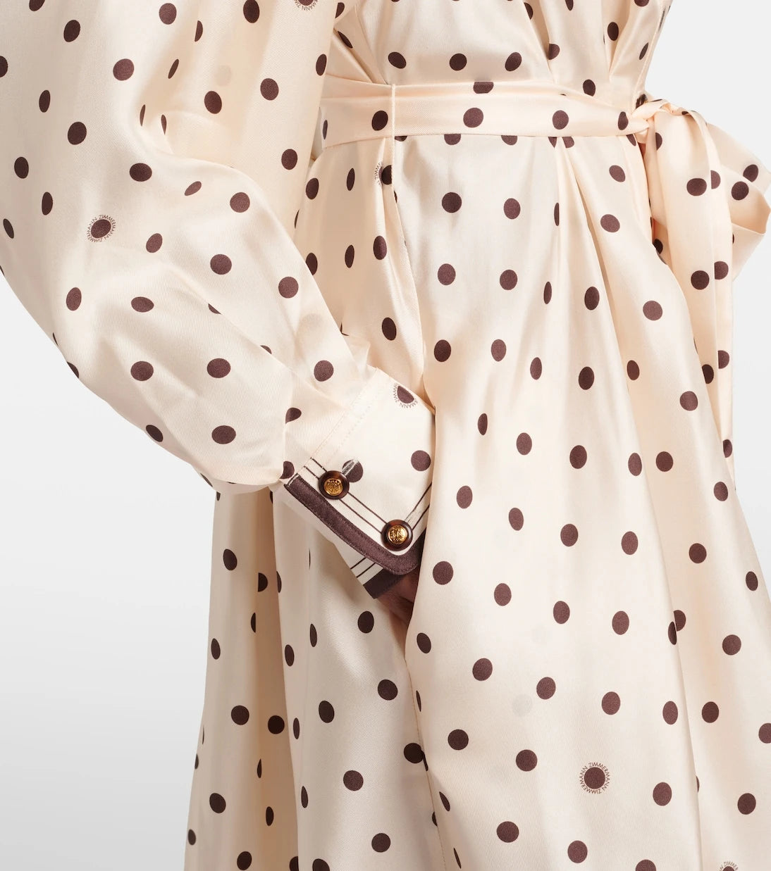 Zimmermann - Belted polka-dot silk shirt dress
