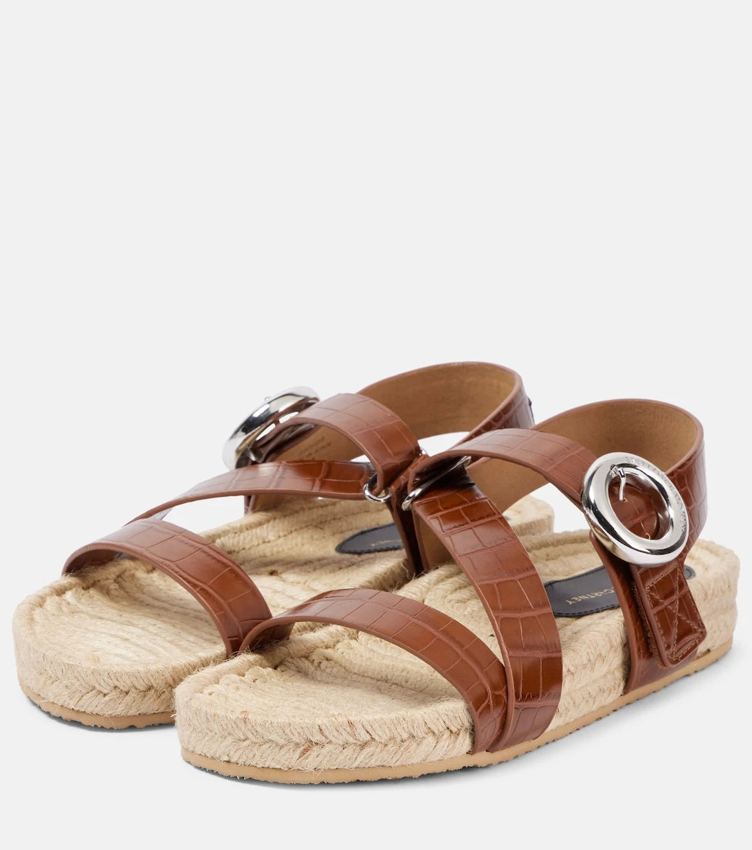 Stella McCartney - Gaia S-Wave leather espadrille sandals