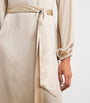 Eleventy Beige Silk Long-Sleeve Maxi Dress