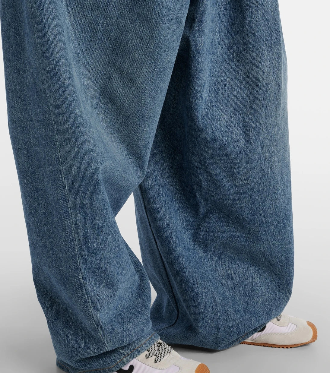 Loewe - Draped wide-leg jeans