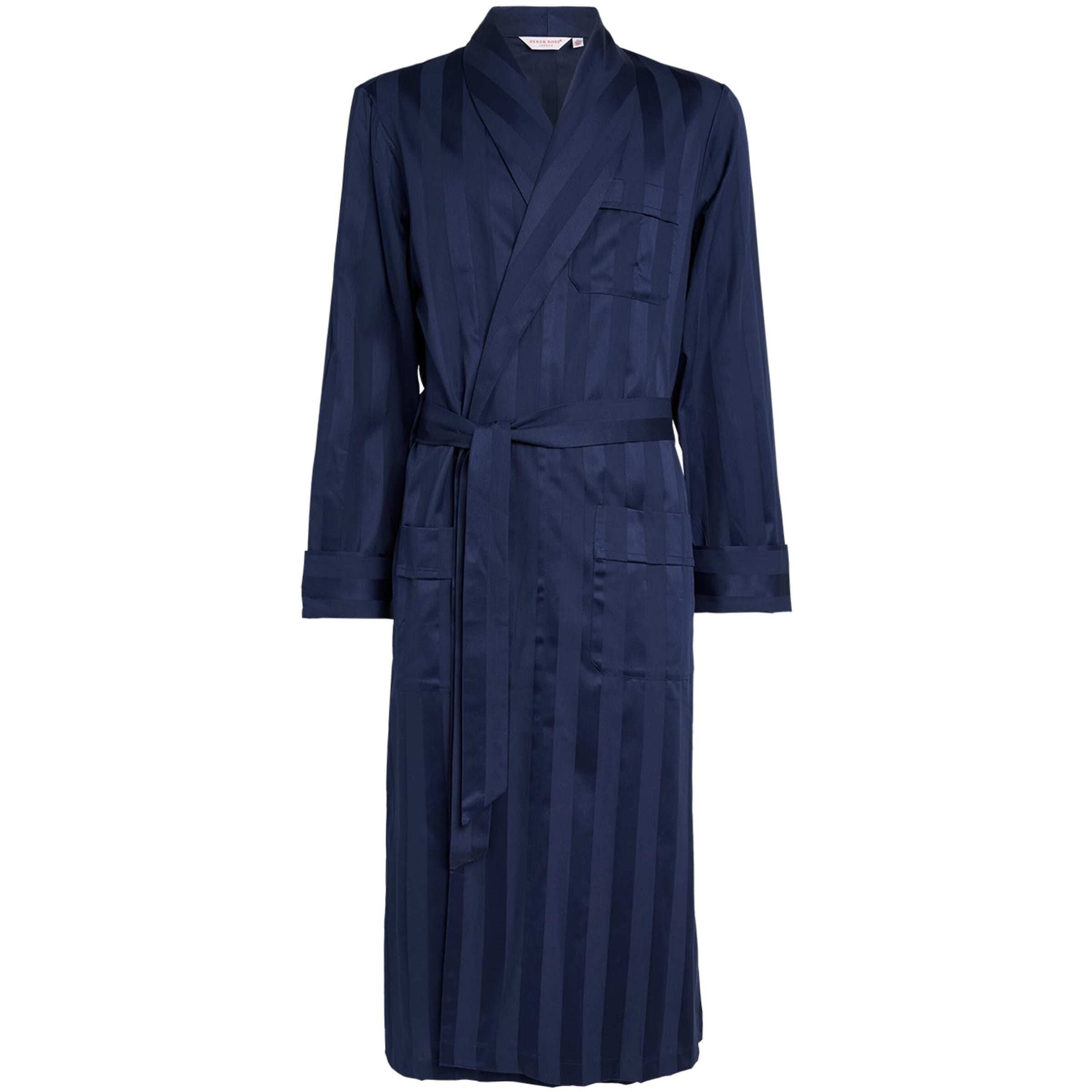 Derek Rose Satin Striped Robe