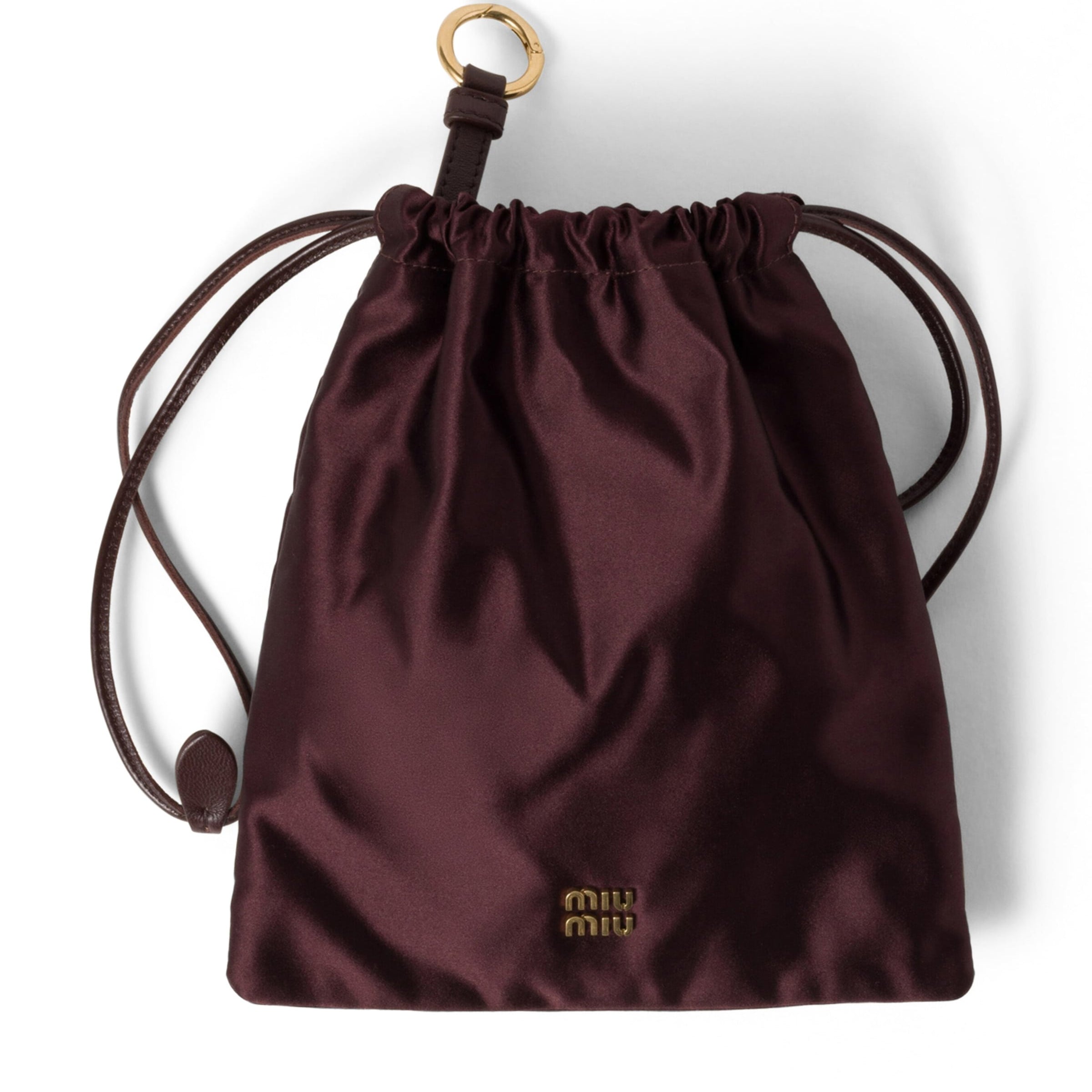Brown Silk Duchesse Pouch