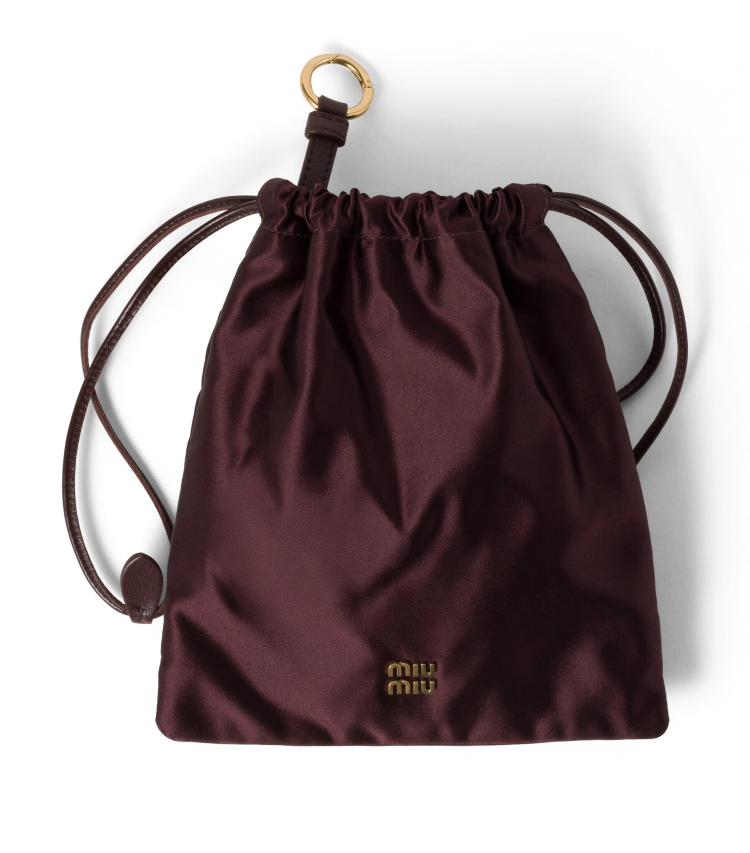 Brown Silk Duchesse Pouch