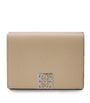 LOEWE Beige Leather Anagram Trifold Wallet