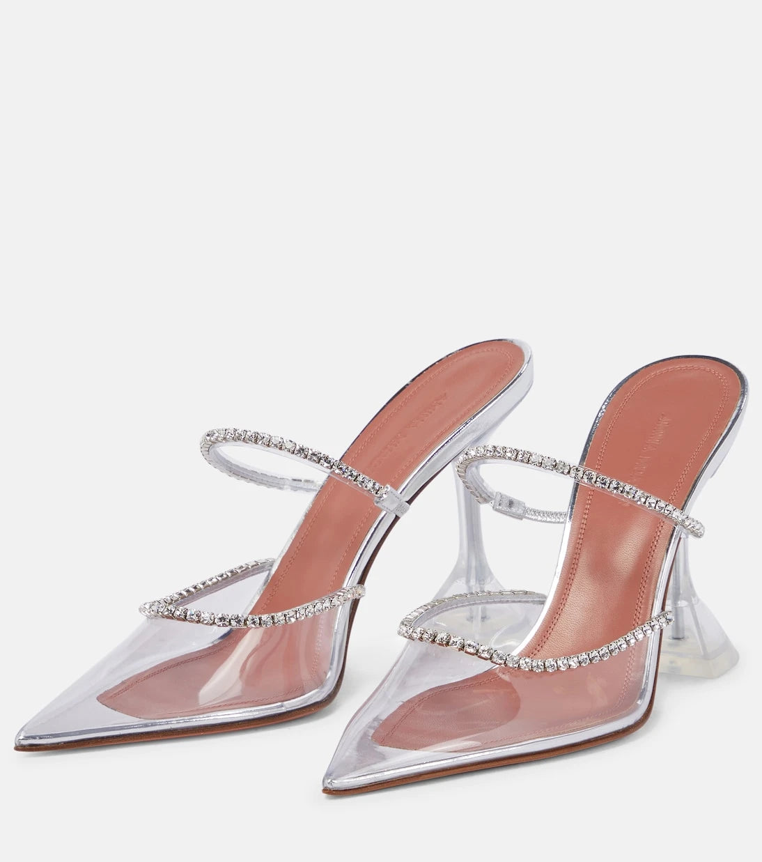 Amina Muaddi - Gilda embellished PVC mules