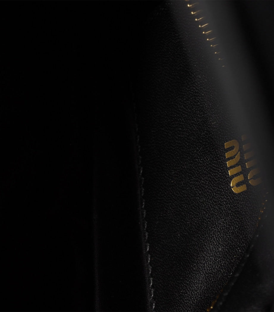 Black Matelassé Nappa Leather Pouch