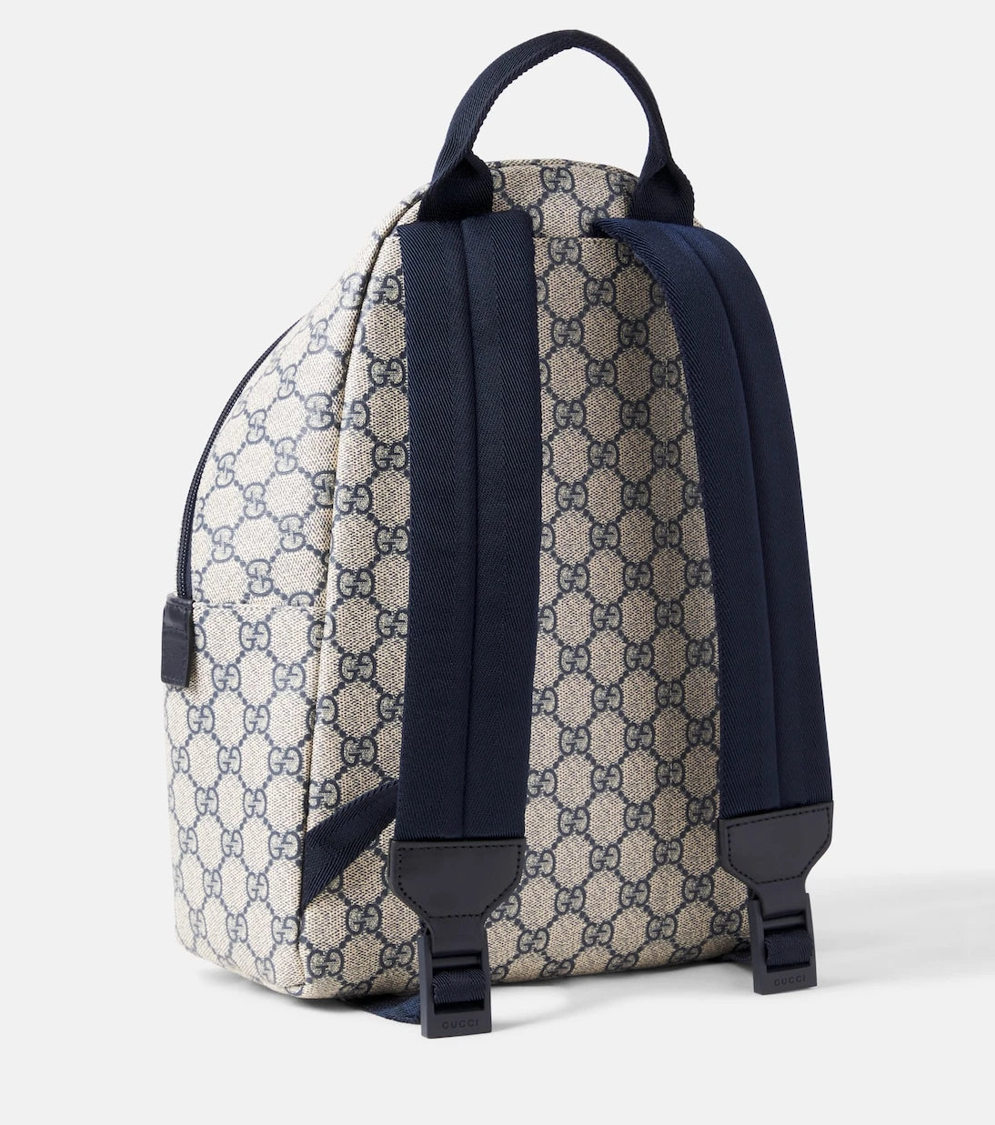 Gucci Kids - حقيبة ظهر من قماش GG Supreme ومزينة بالجلد
