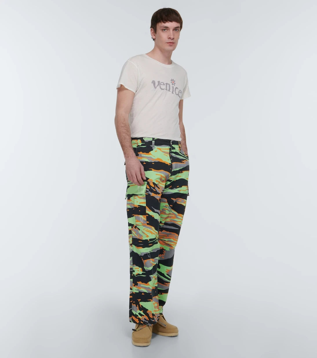 ERL - Printed cotton cargo pants