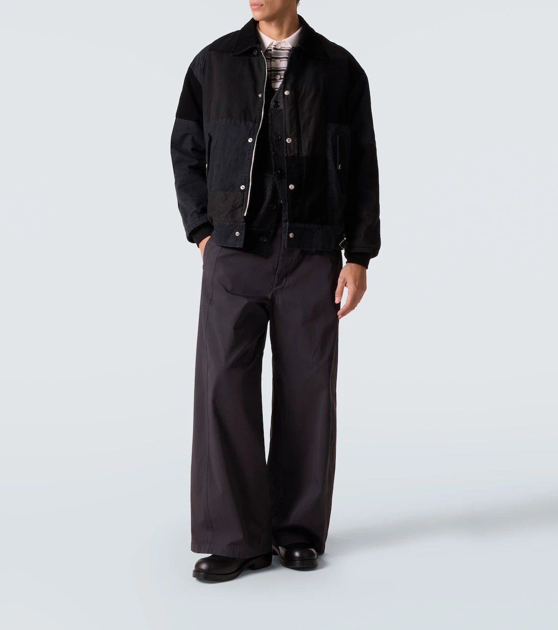 Comme des Garçons Homme - Panelli pamuk Oxford ceket