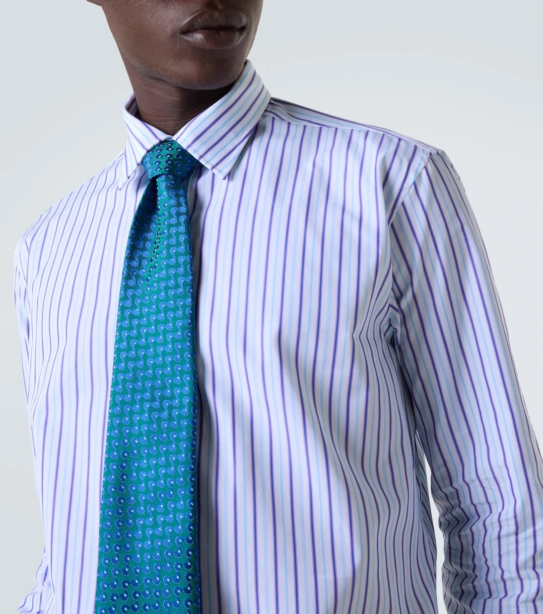 Charvet - Striped cotton poplin shirt