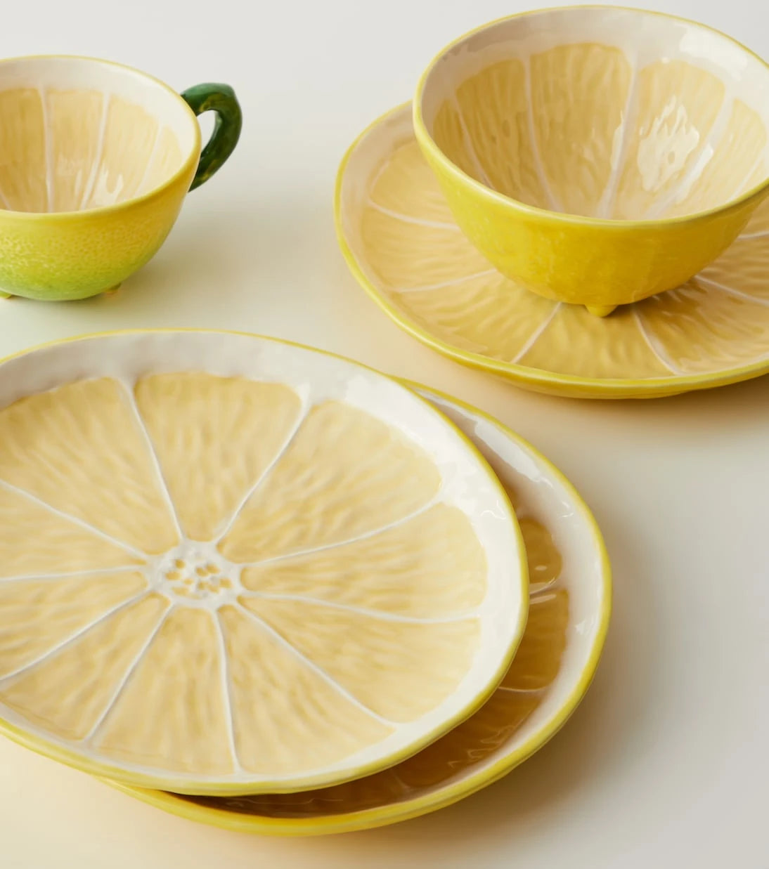 Bordallo Pinheiro - Lemon set of 4 ceramic dessert plates
