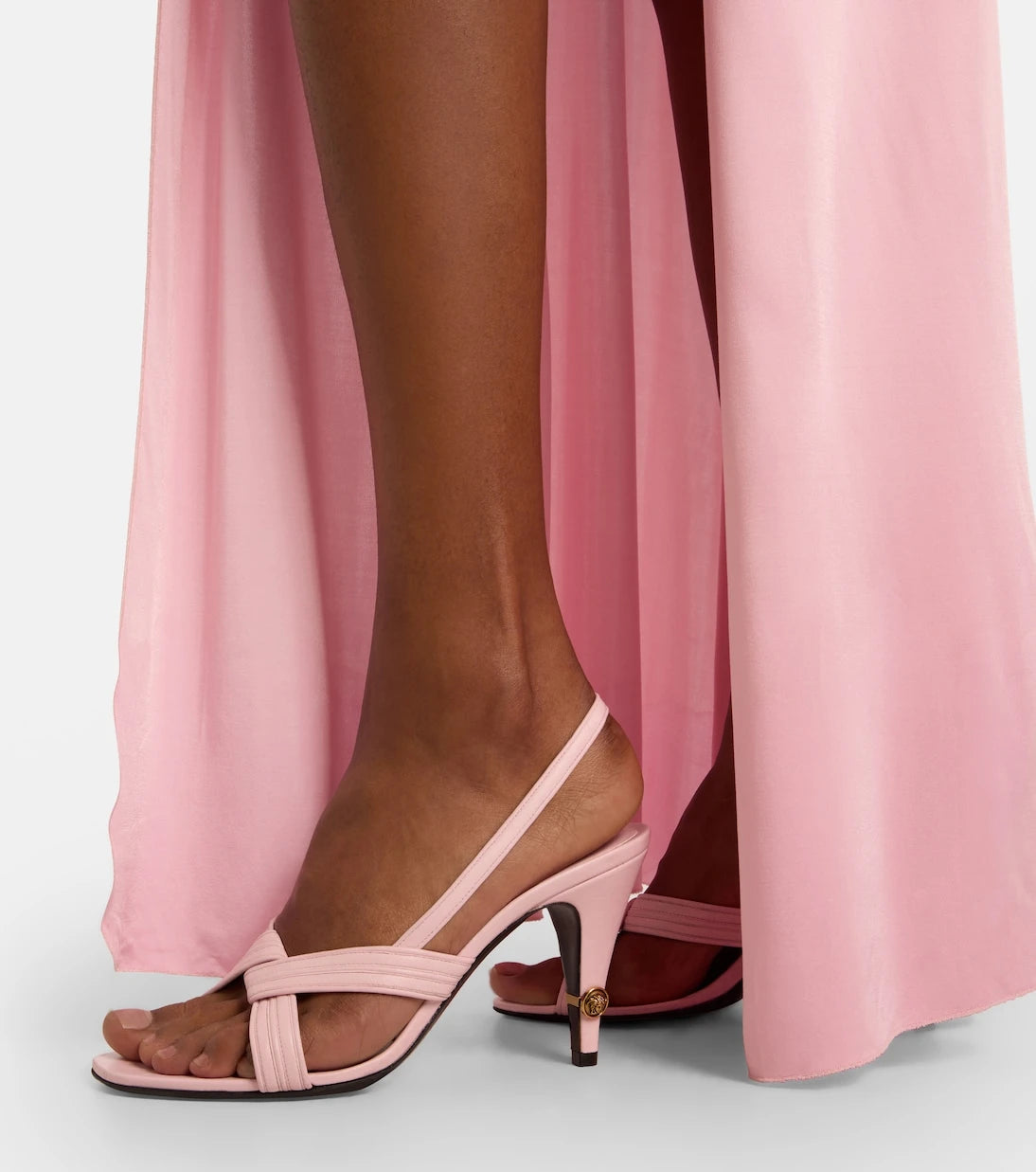 Versace - Gianni Medusa leather slingback sandals