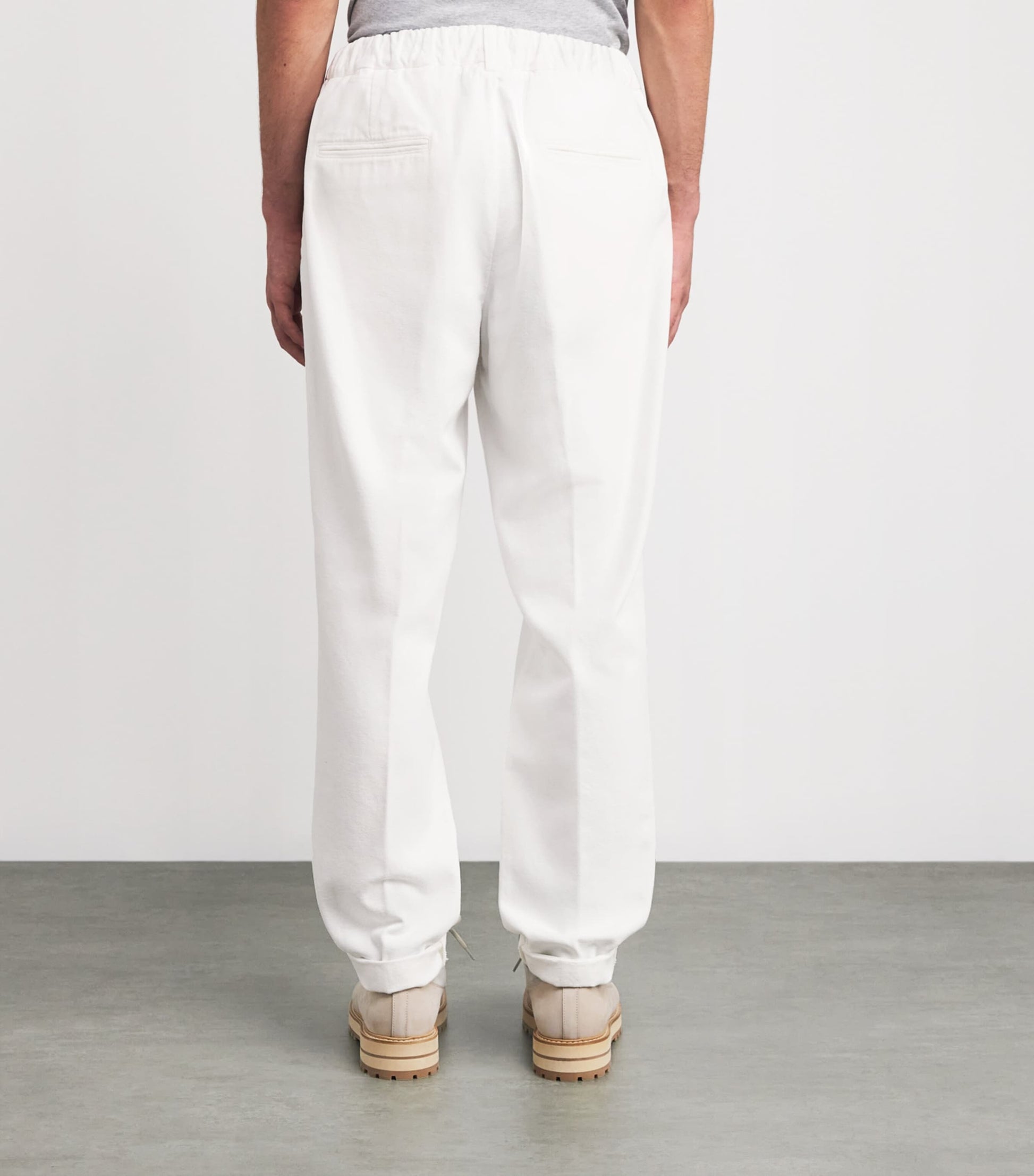 Cotton Drawstring Tapered Trousers