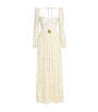 White Crocheted Corseted Maxi Dress