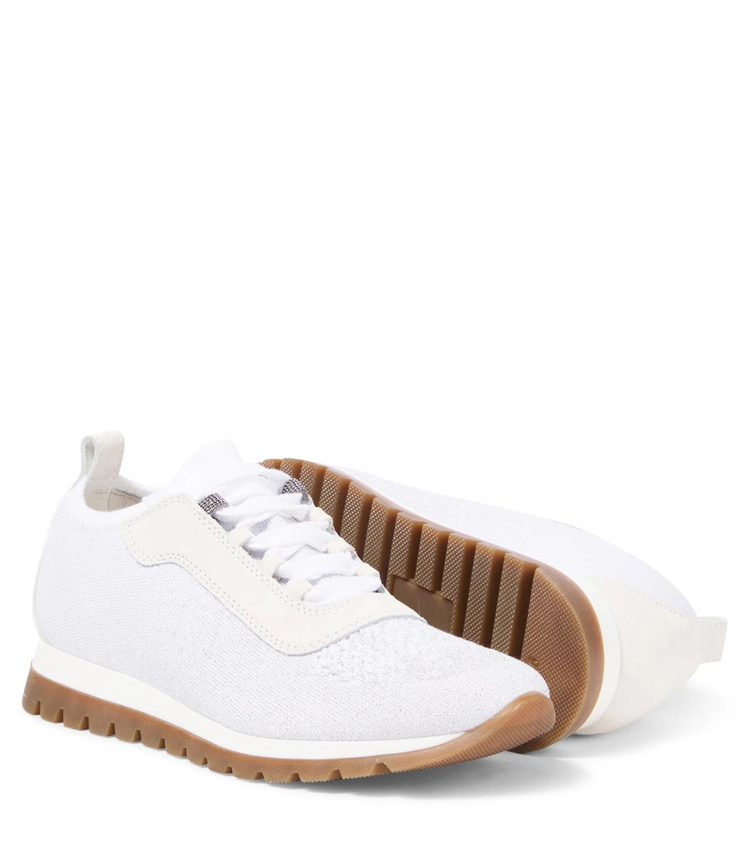 Brunello Cucinelli Kids - Suede-trimmed sneakers