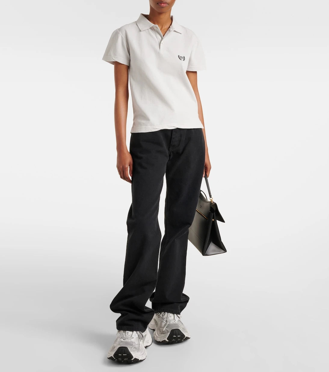 Balenciaga - قميص بولو لوريل من قطن البيكيه