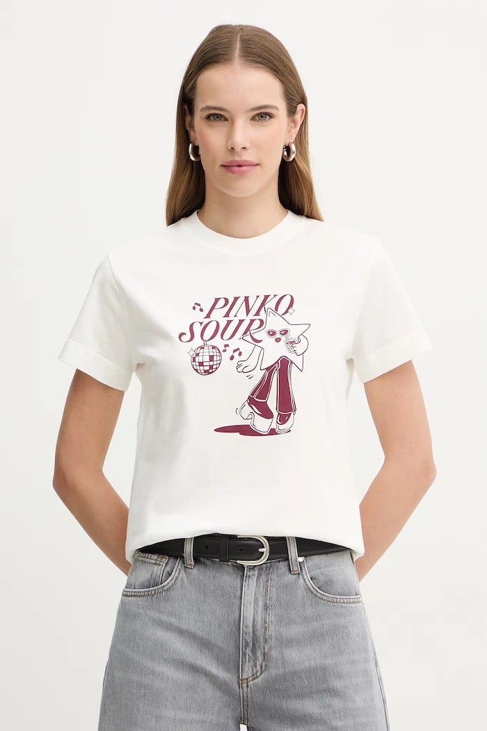 Памучна тениска Pinko