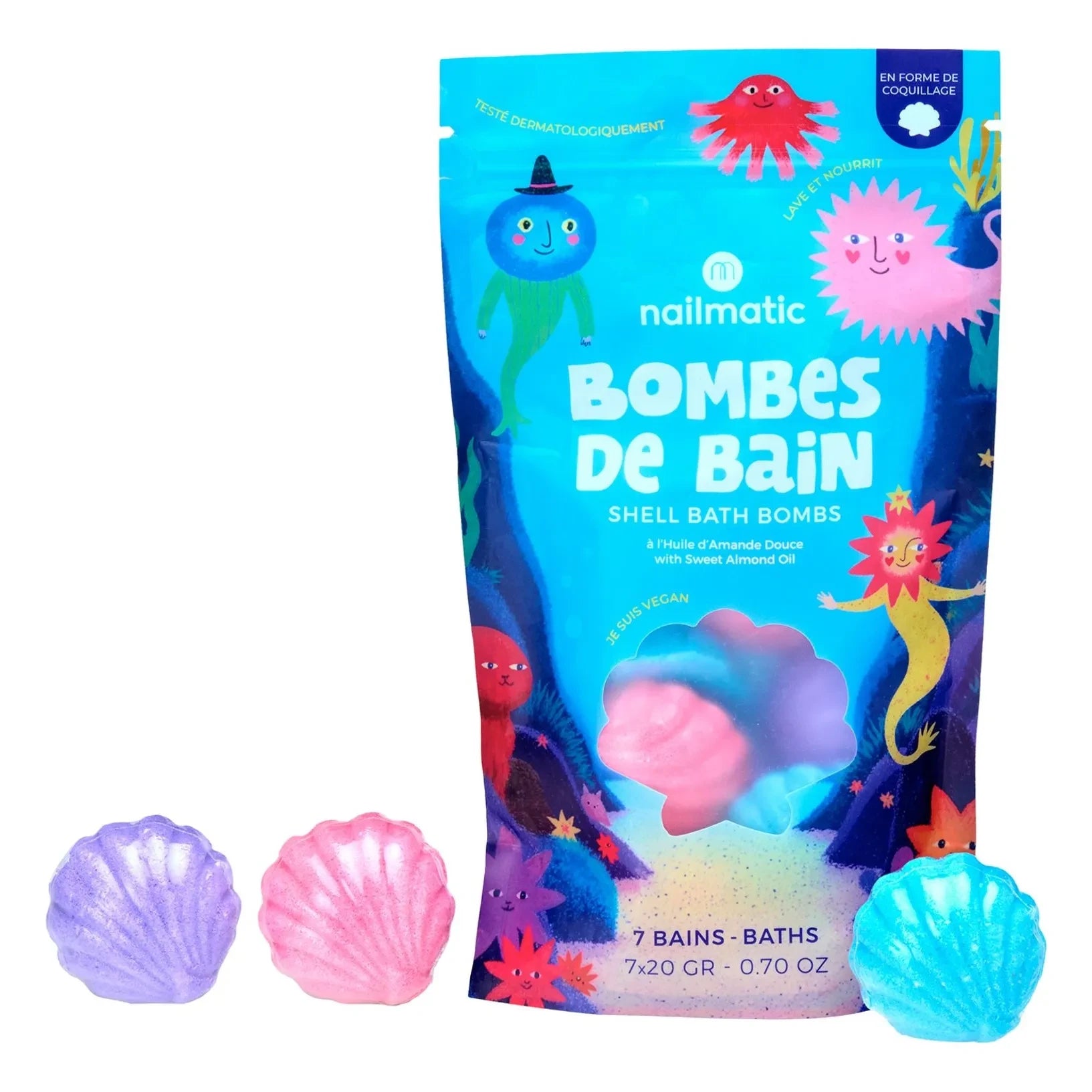 Nailmatic Kids - Shell Bath Bombs - Set of 2