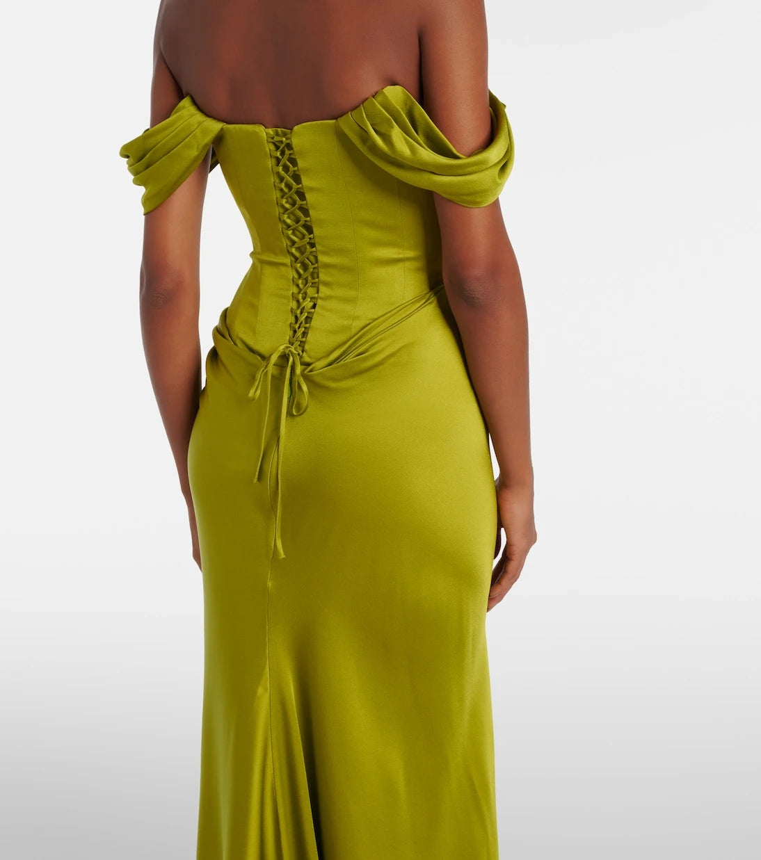 Clio Peppiatt - Paloma embellished satin corset gown