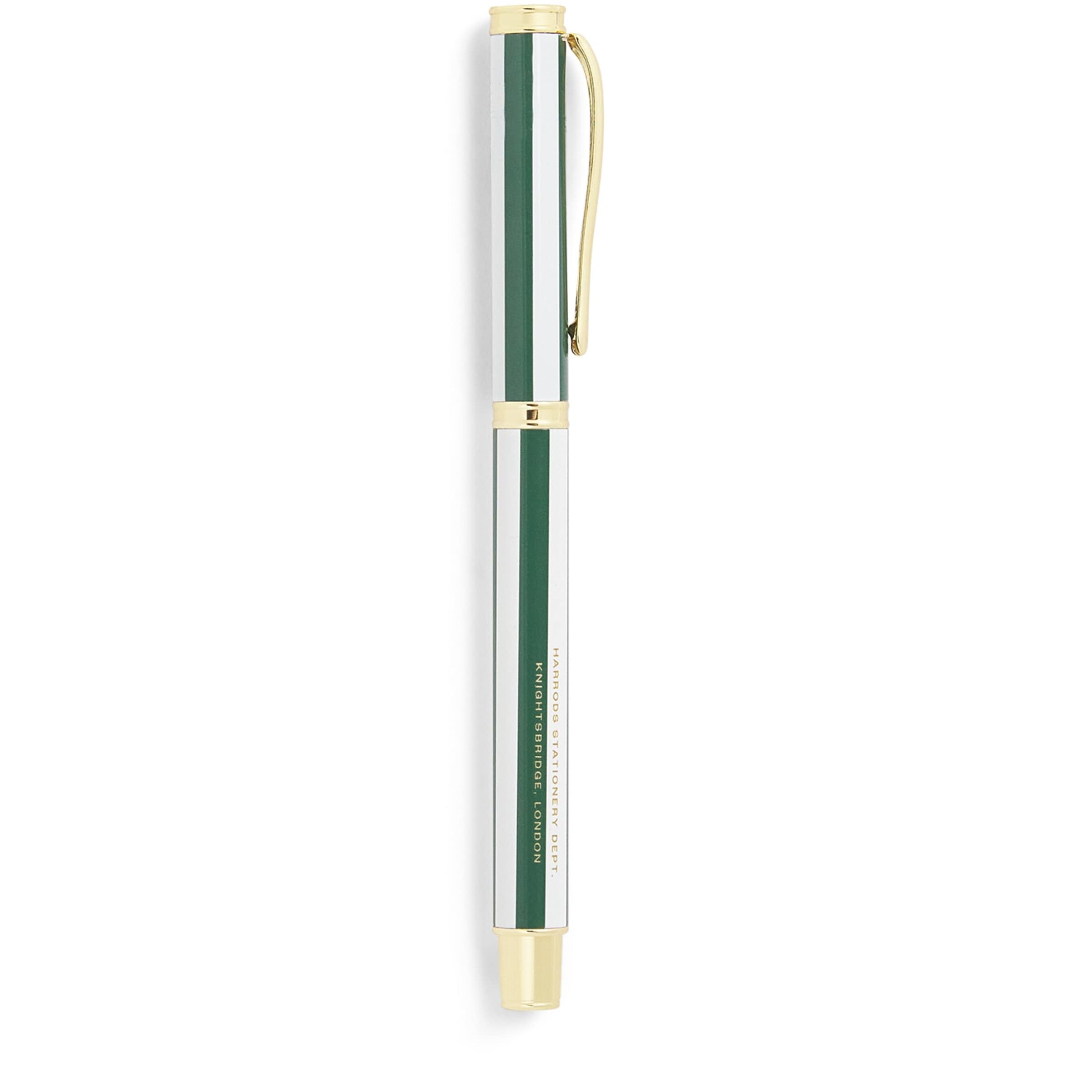 Harrods Metal Stripe Ballpoint Pen