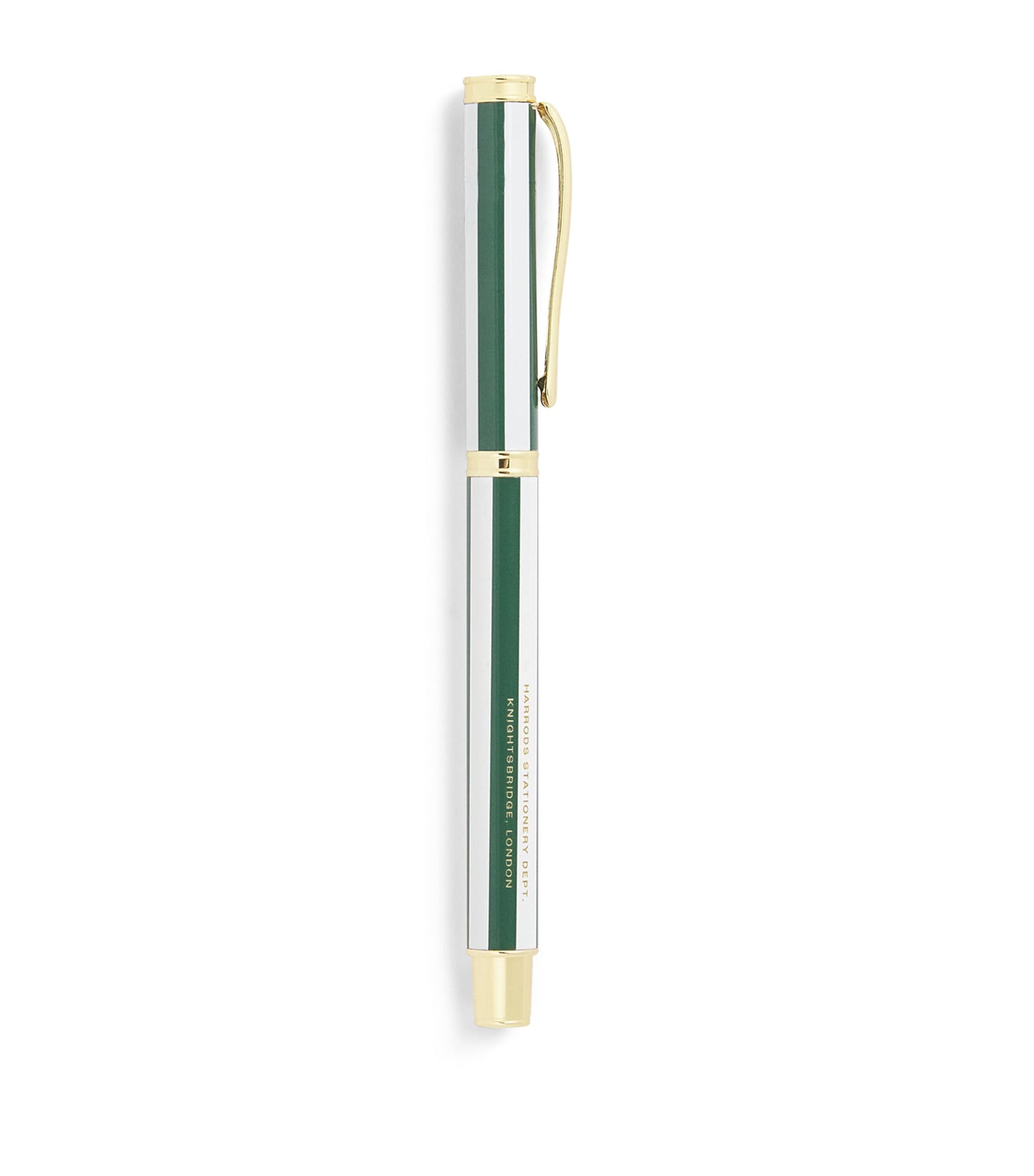 Harrods Metal Stripe Ballpoint Pen