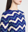 ESCVDO Blue Crochet Safi Crop Top