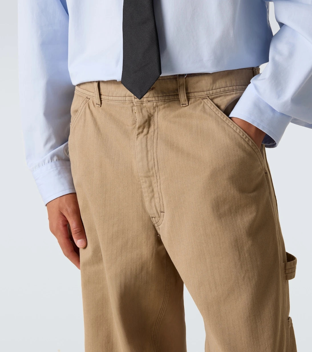 Maison Margiela - Normal belli, geniş paçalı jean pantolon