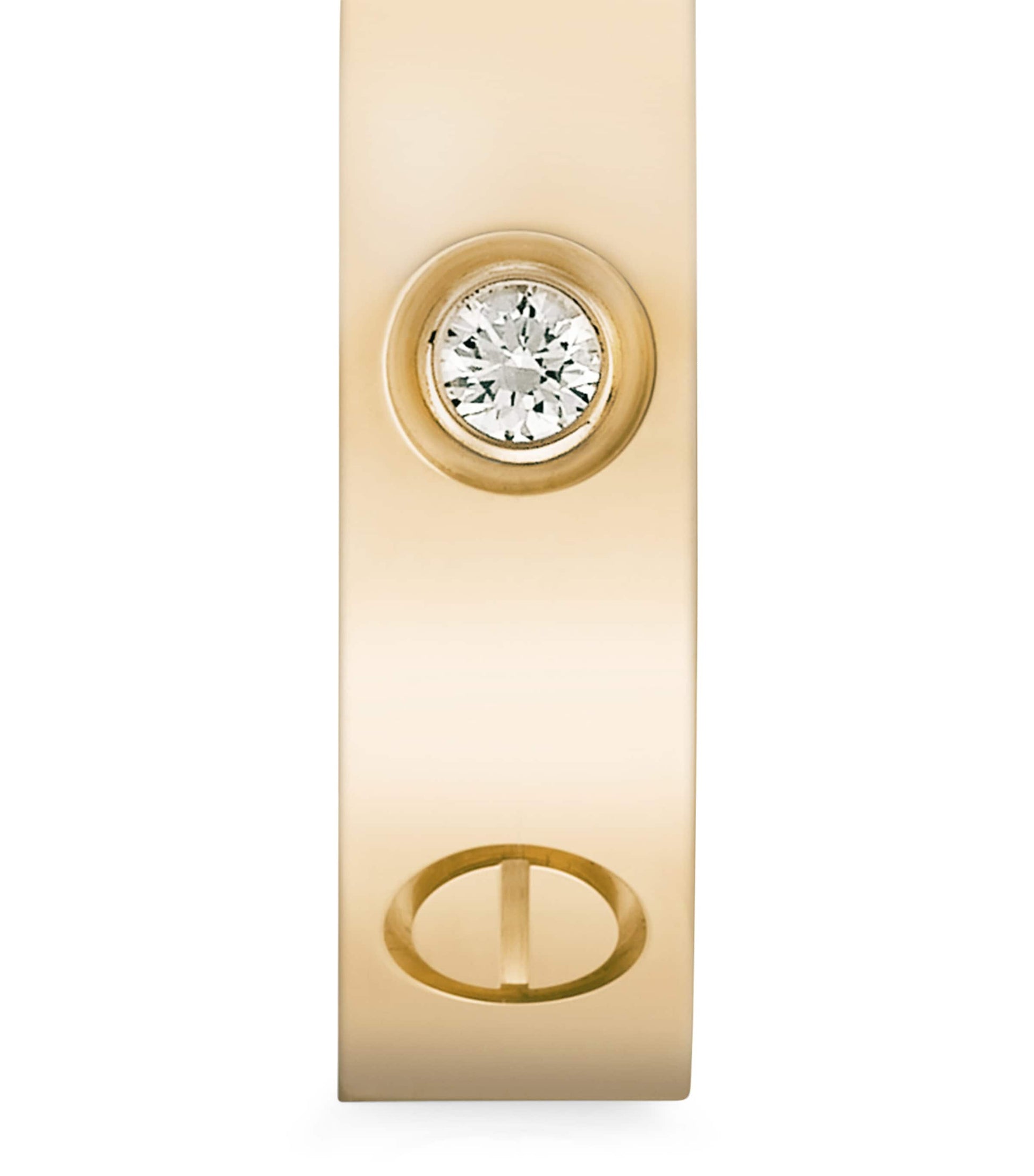 Yellow Gold and Diamond LOVE Wedding Band