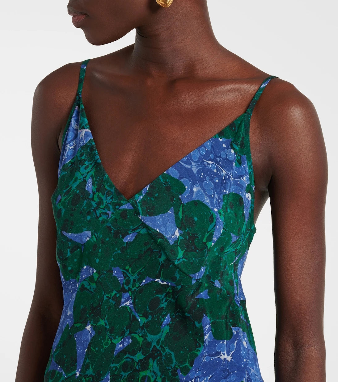 Dries Van Noten - Printed silk slip dress