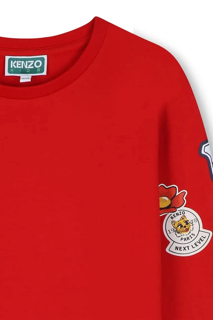Kenzo pamuklu çocuk uzun kollu bluz