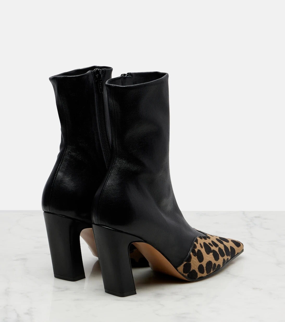 Khaite - Nevada 85 leather ankle boots